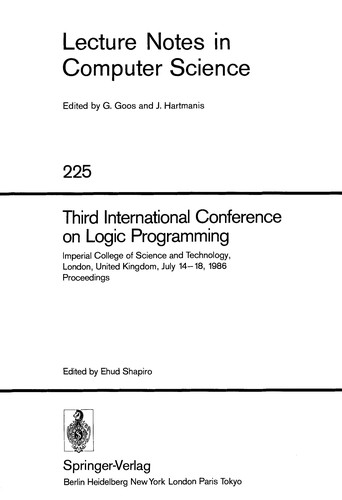 Third International Conference on Logic Programming