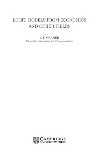 Logit Models from Economics and Other Fields