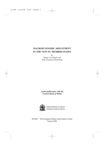 Macroeconomic Adjustment in the New EU Member States