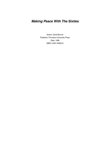 Making peace with the 60s