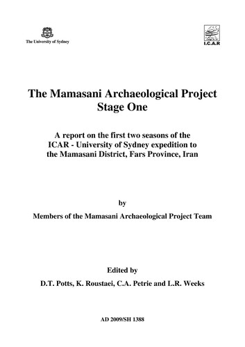 The Mamasani archaeological  project stage one