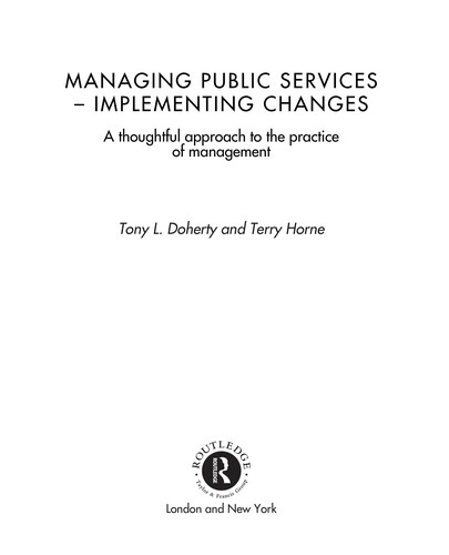 Managing public services--implementing changes