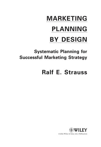 Marketing Planning by Design