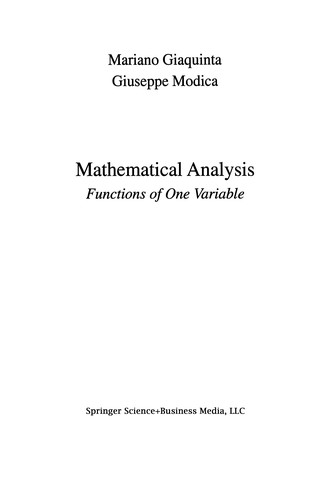 Mathematical Analysis