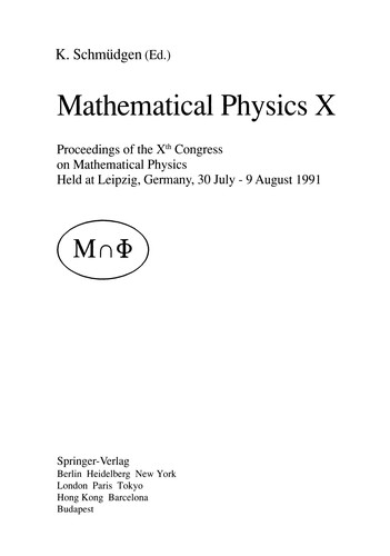 Mathematical Physics X