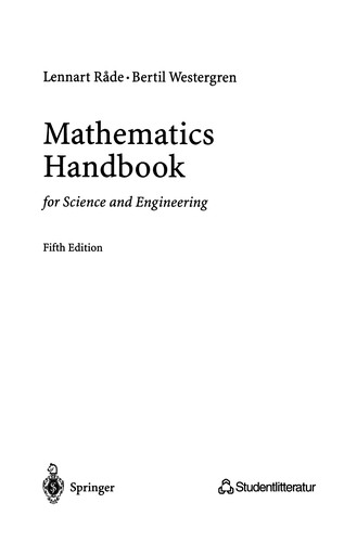 Mathematics Handbook for Science and Engineering