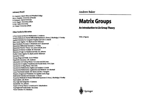 Matrix Groups