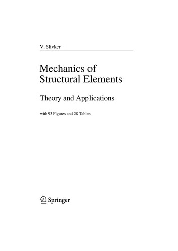 Mechanics of structural elements