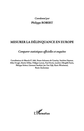 Mesurer la délinquance en Europe
