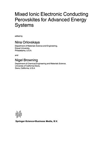 Mixed Ionic Electronic Conducting Perovskites for Advanced Energy Systems