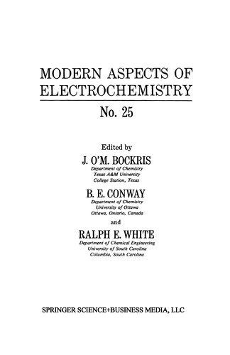 Modern Aspects of Electrochemistry