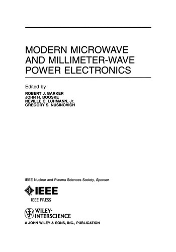 Modern Microwave and Millimeter-Wave Power Electronics