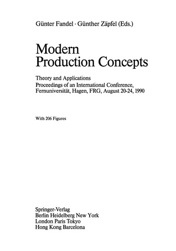 Modern Production Concepts