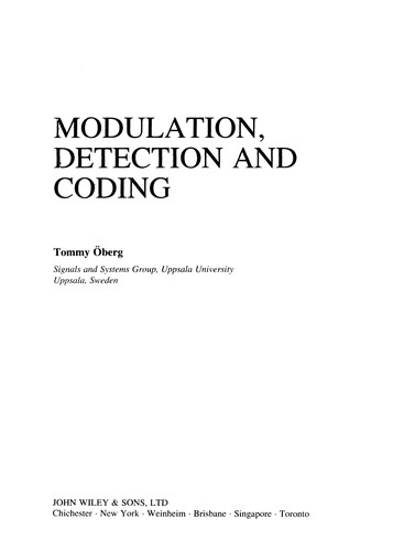 Modulation, Detection, and Coding