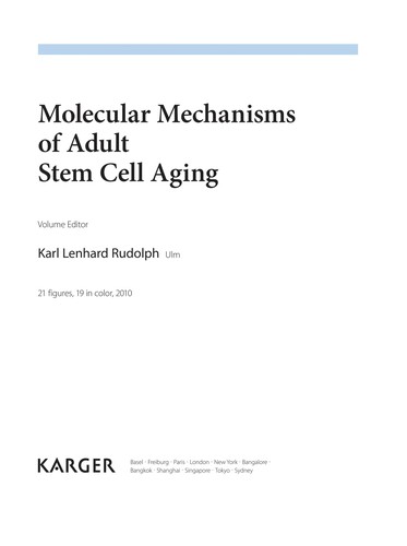 Molecular Mechanisms of Adult Stem Cell Aging