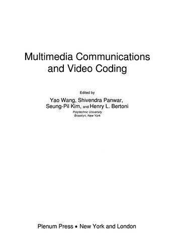 Multimedia Communications and Video Coding