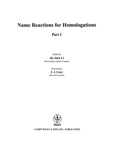 Name Reactions for Homologations