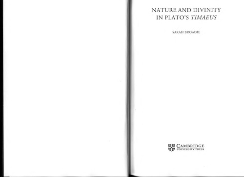 Nature and Divinity in Plato's Timaeus