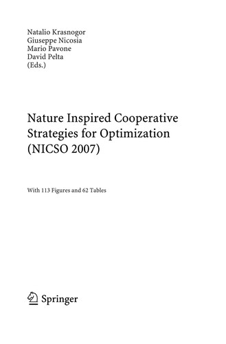 Nature Inspired Cooperative Strategies for Optimization (NICSO 2007)