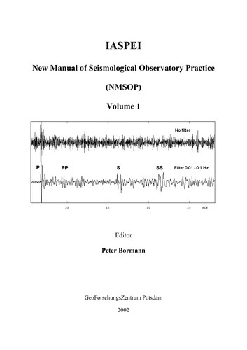 New Manual of Seismological Observatory Practice
