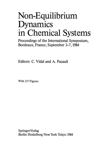 Non-Equilibrium Dynamics in Chemical Systems