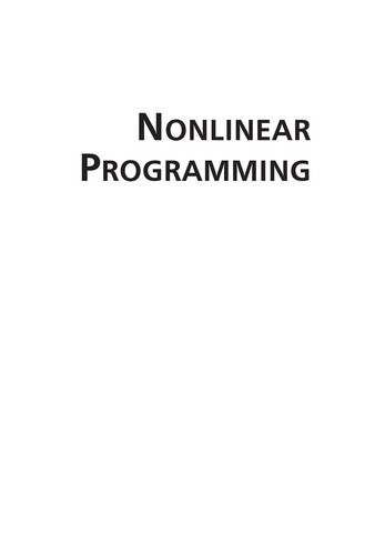 Nonlinear Programming