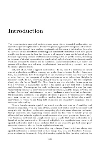 Numerical Analysis and Optimization