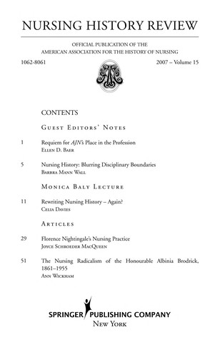 Nursing History Review, 15