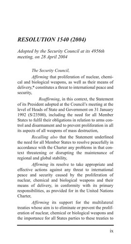 United Nations Seminar on Implementing UN Security Council Resolution 1540 in Africa, 9-10 November 2006 Accra, Ghana
