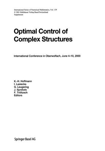 Optimal Control of Complex Structures
