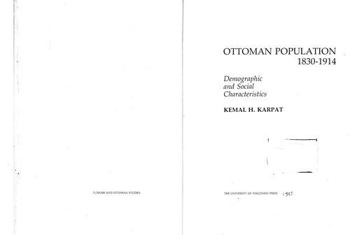 Ottoman population, 1830-1914