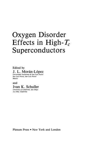 Oxygen Disorder Effects in High-Tc Superconductors