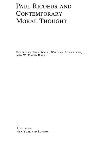 Paul Ricoeur and contemporary moral thought