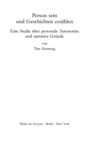 Person sein und Geschichten erzählen