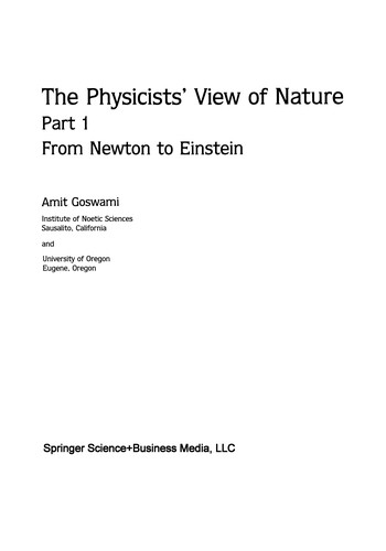 The Physicists' View of Nature, Part 1