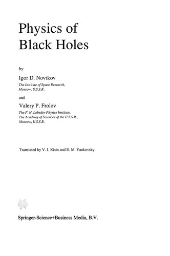 Physics of Black Holes