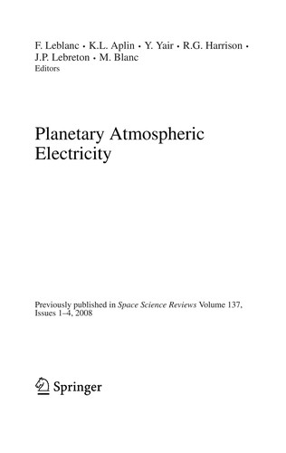 Planetary Atmospheric Electricity