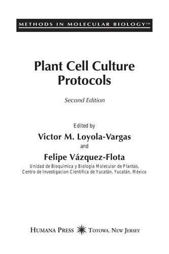 Plant cell culture protocols