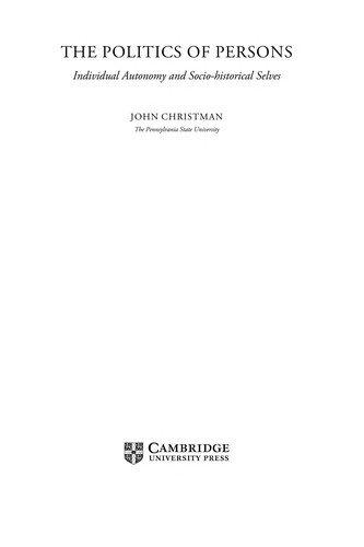 The politics of persons