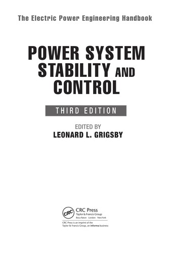 Power System Stability and Control