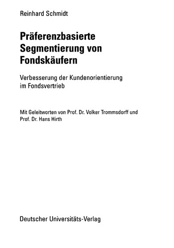 Pra ferenzbasierte Segmentierung von Fondska ufern