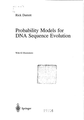 Probability models for DNA sequence evolution