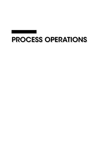 Process Operations