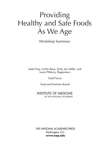 Providing Healthy and Safe Foods as We Age