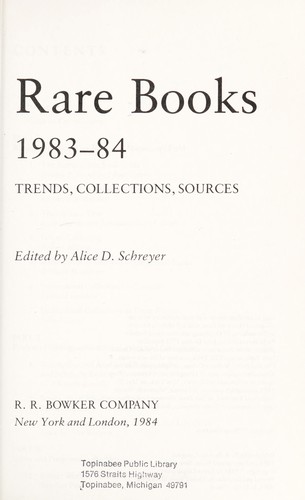 Rare books, 1983-84