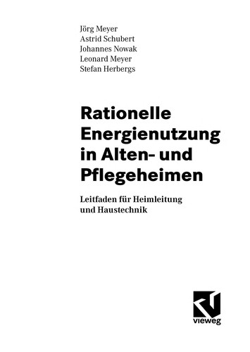 Rationelle Energienutzung in Alten- und Pflegeheimen