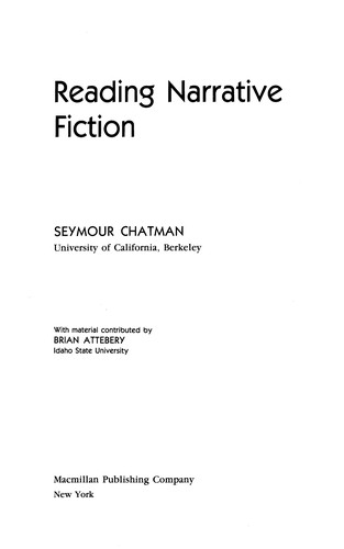 Reading Narrative Fiction