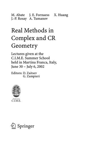 Real Methods in Complex and CR Geometry