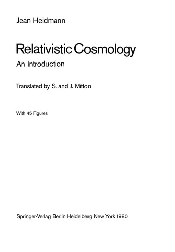 Relativistic Cosmology
