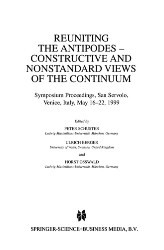 Reuniting the Antipodes - Constructive and Nonstandard Views of the Continuum